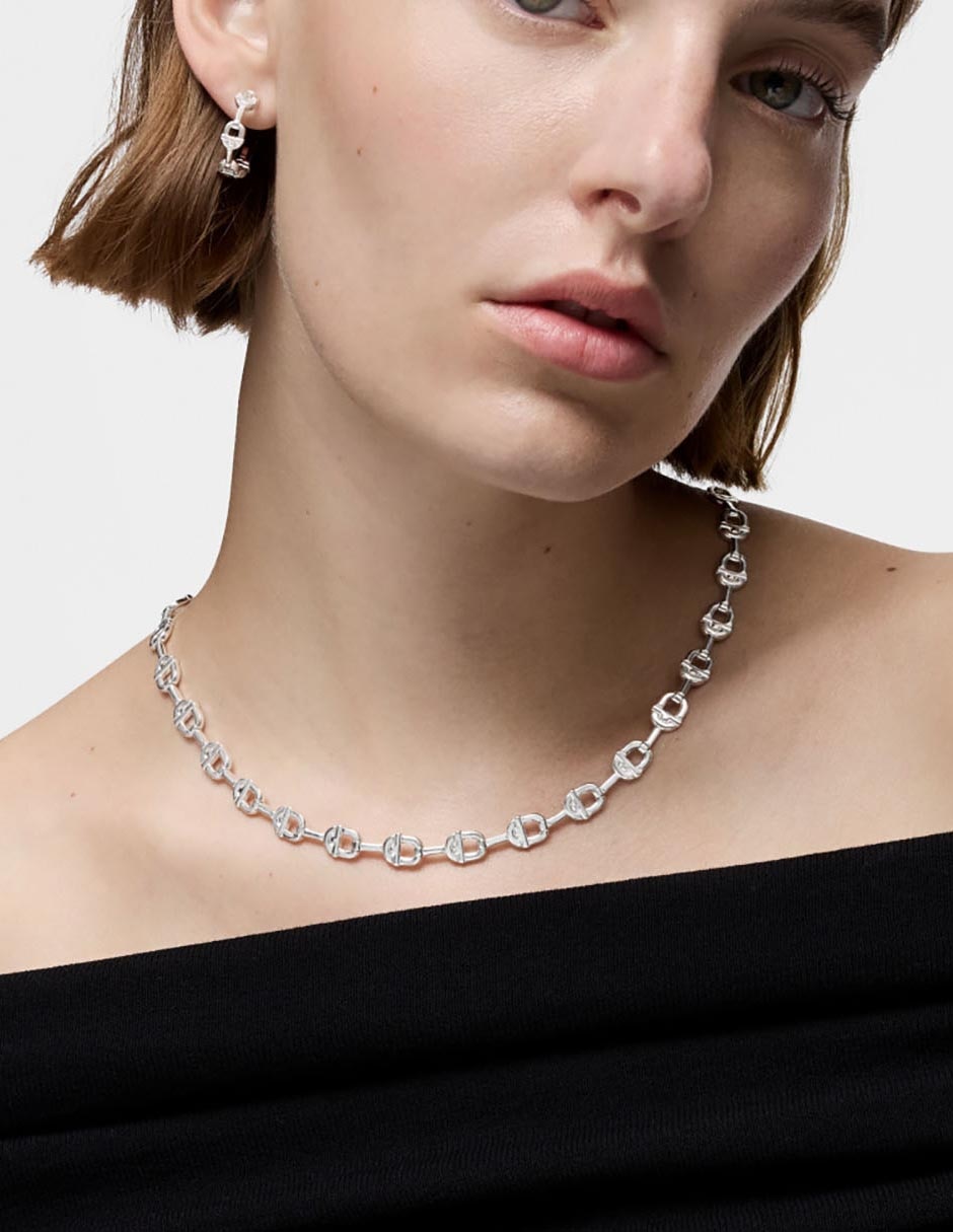 Collar de eslabones Manifesto de plata P 925