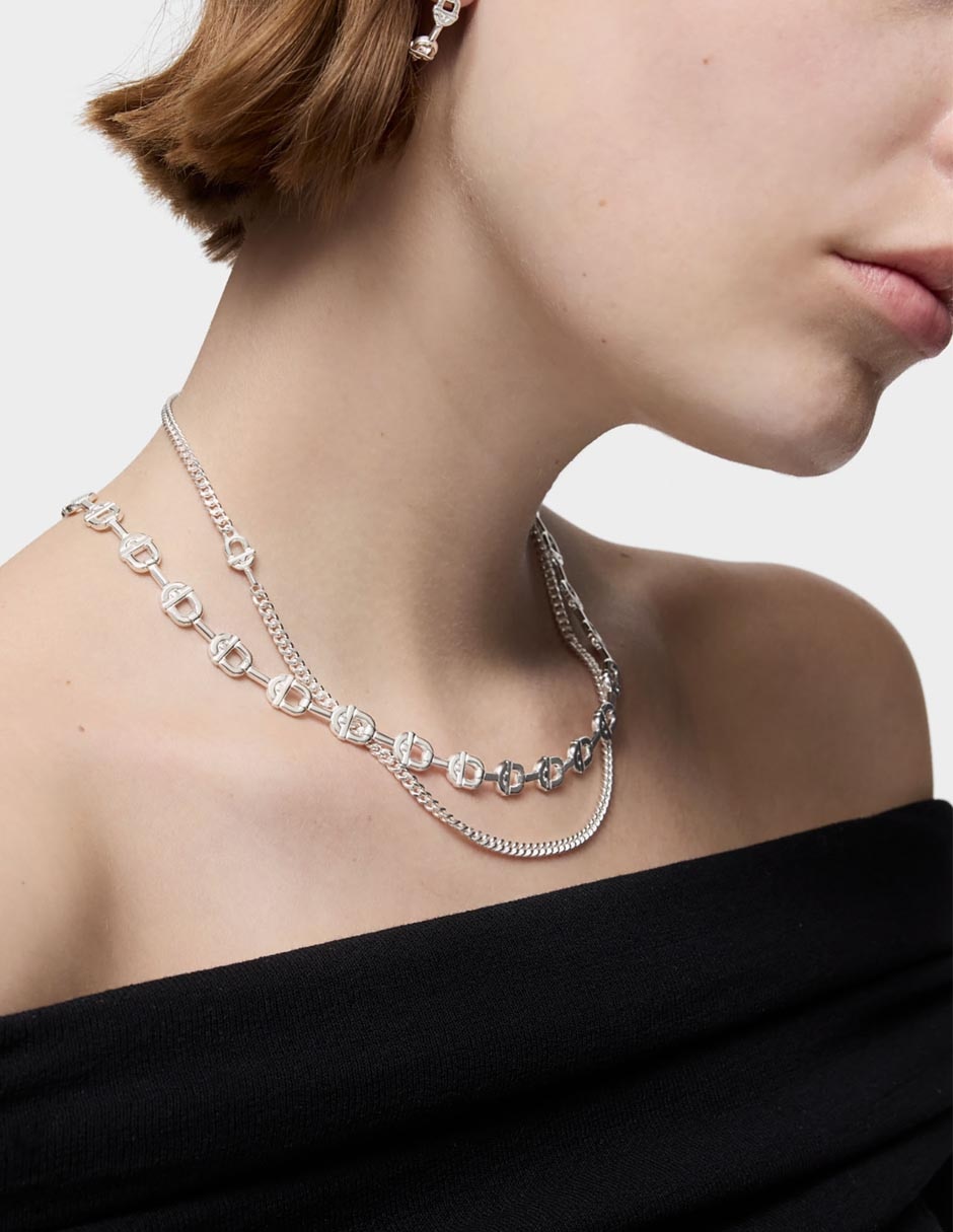Collar de eslabones Manifesto de plata P 925