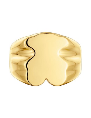 Anillo de oso Sweet Dolls de plata P 925 con acabado baño de oro