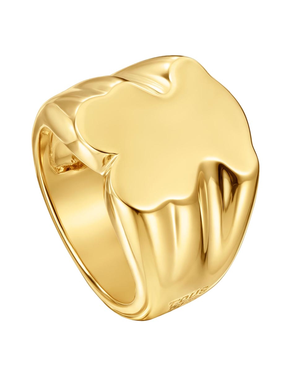 Anillo de oso Sweet Dolls de plata P 925 con acabado baño de oro