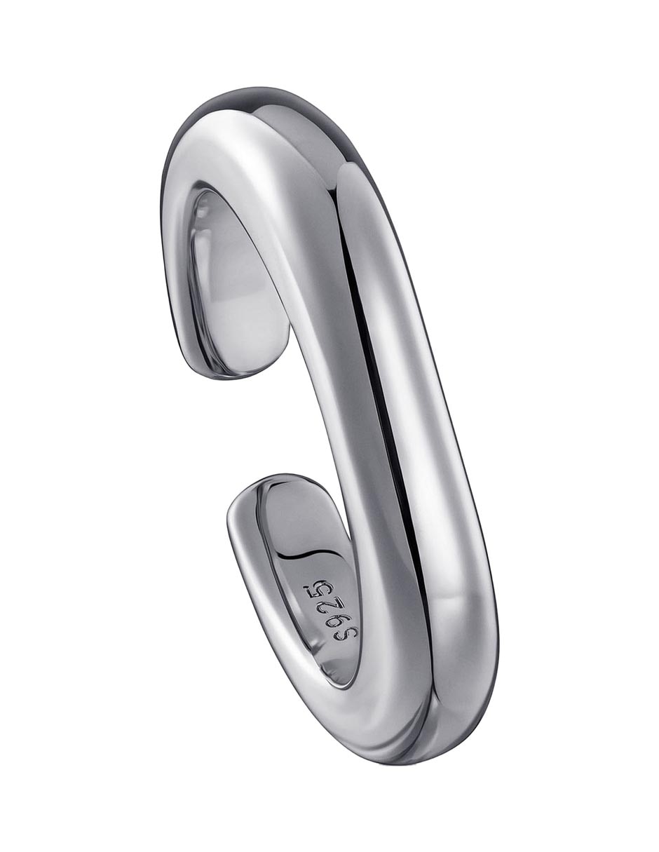 Anillo Line de plata brillante 7