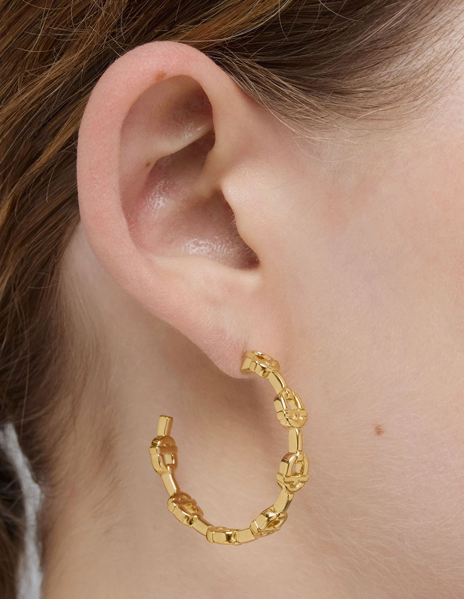 Aretes tous de plata p 925 con acabado baño de oro