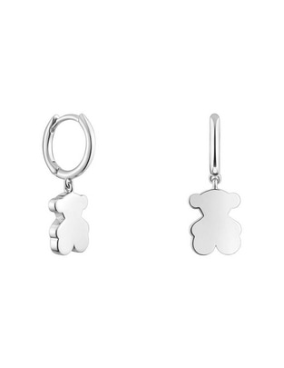 Aretes de aro de oso Sweer Dolls de plata P 925 con acabado brillante 1