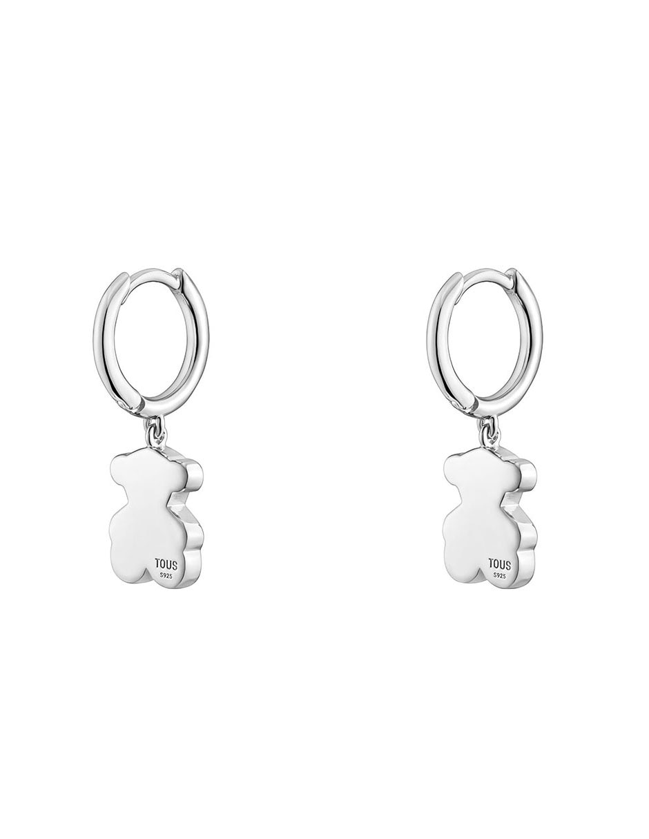 Aretes de aro de oso Sweer Dolls de plata P 925 con acabado brillante 3