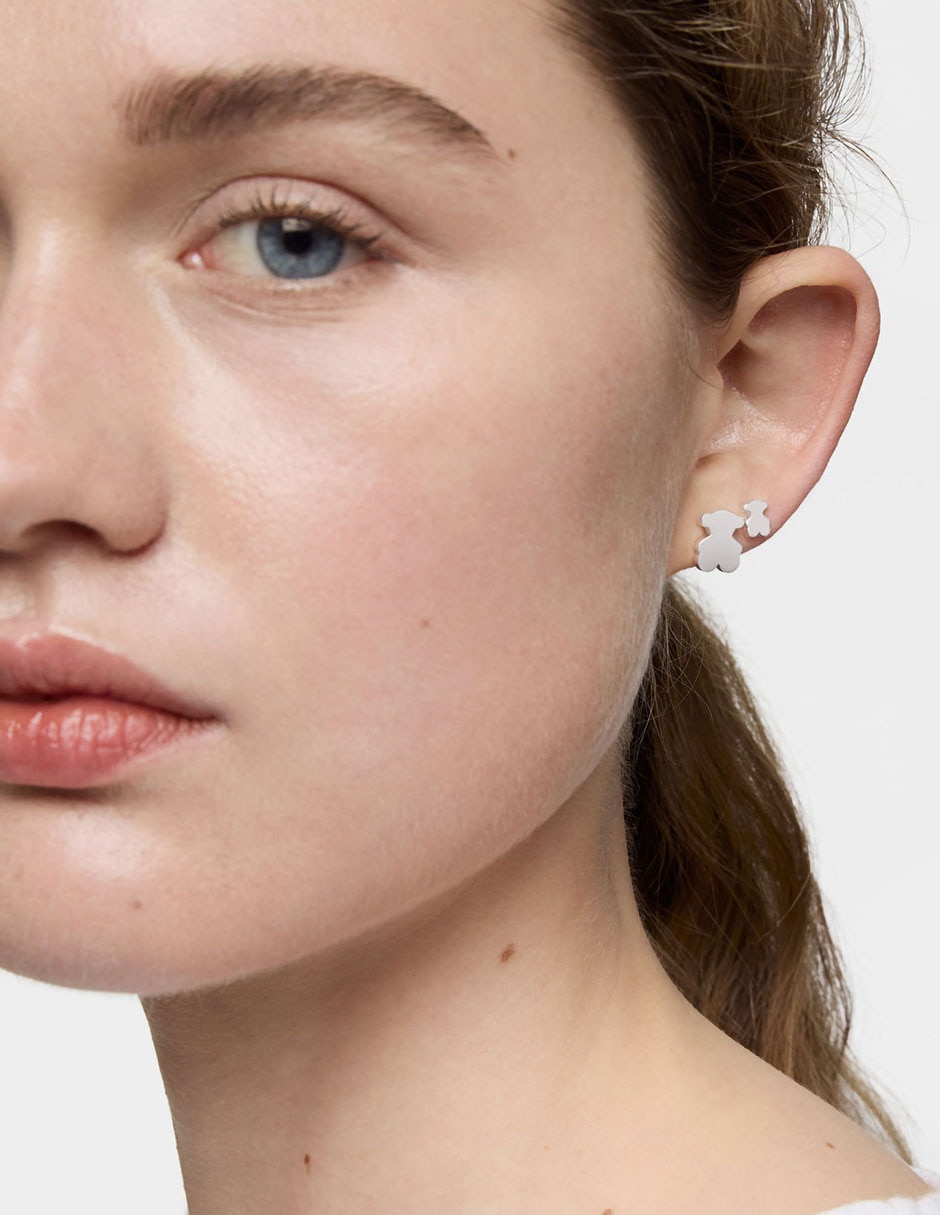 Aretes de oso Tous Sweer Dolls de plata P 925 con acabado brillante