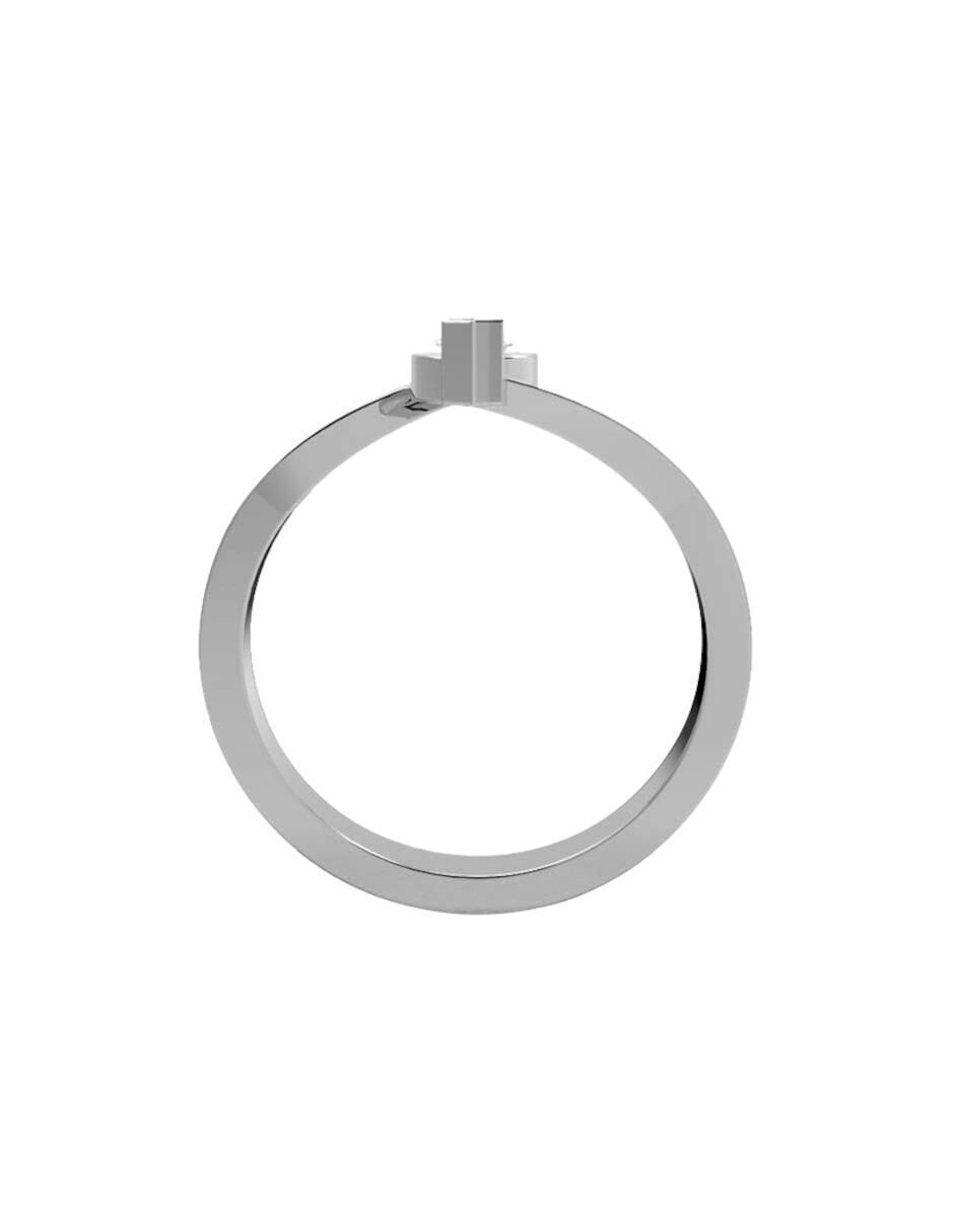 Anillo de compromiso de oro blanco 14 k amore mio diamante