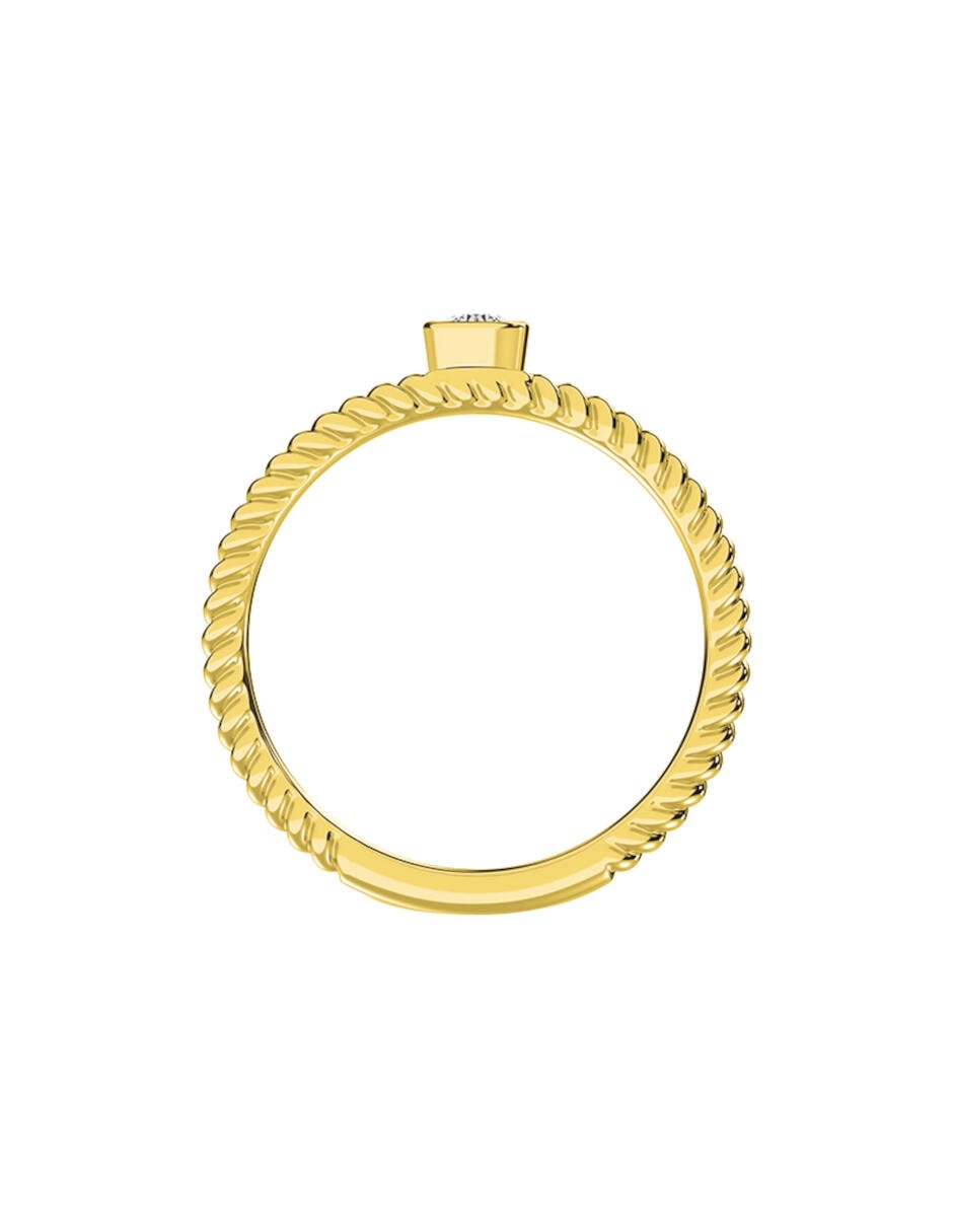 Anillo de compromiso de oro amarillo 14 k amore mio diamante