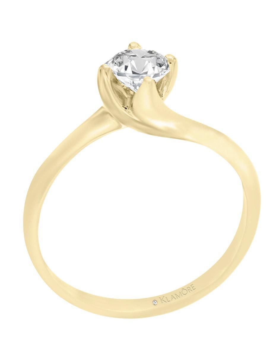 Solitario 14 k Fernanda diamante 4