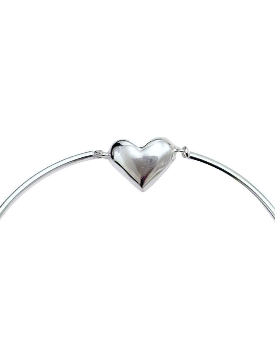 Brazalete de plata P 925 Corazón acabado lustre