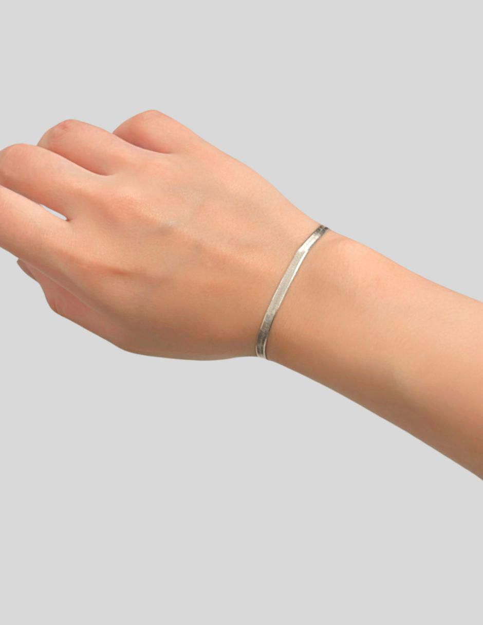 Brazalete de plata p 925 con acabado lustre