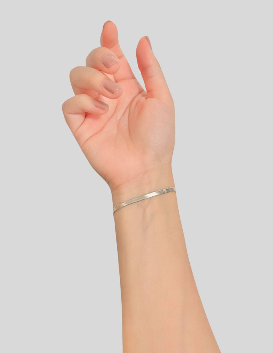 Brazalete de plata p 925 con acabado lustre