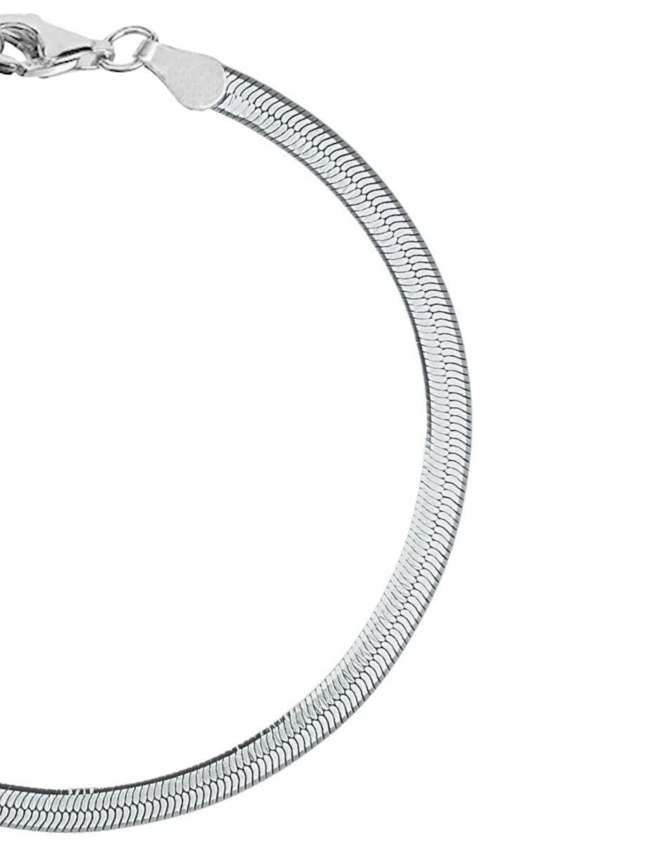 Brazalete de plata p 925 con acabado lustre 6