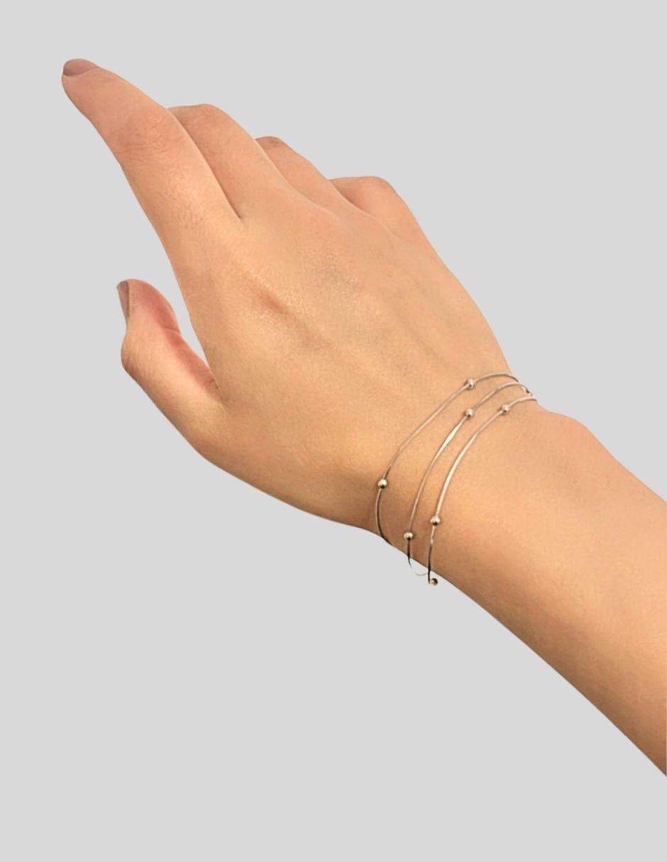 Brazalete de plata P 925 acabado lustre
