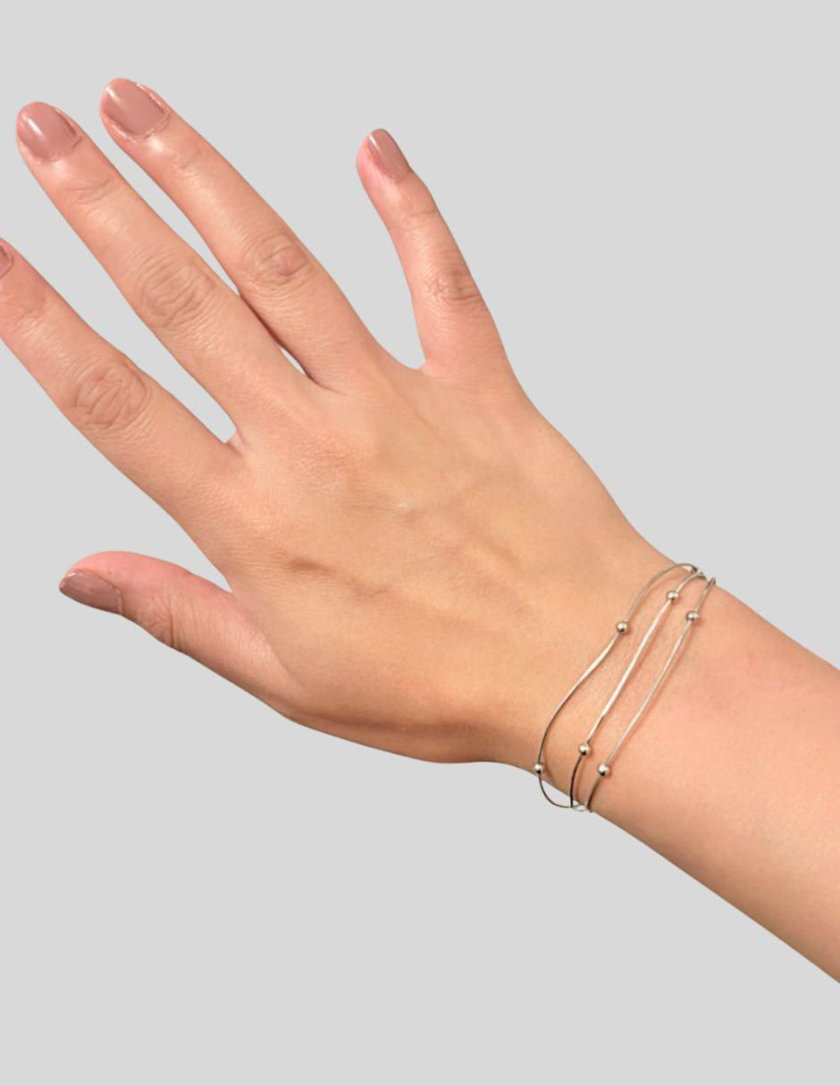 Brazalete de plata P 925 acabado lustre