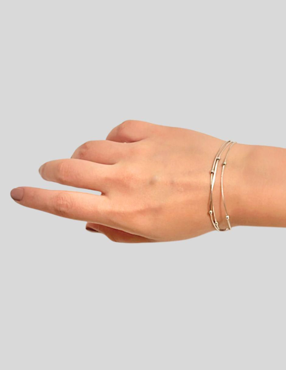 Brazalete de plata P 925 acabado lustre 5