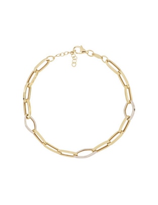 Pulsera de oro 14 K con acabado liso 1