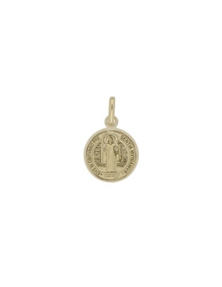 Medalla redonda Dinasti San Benito de oro 14 K