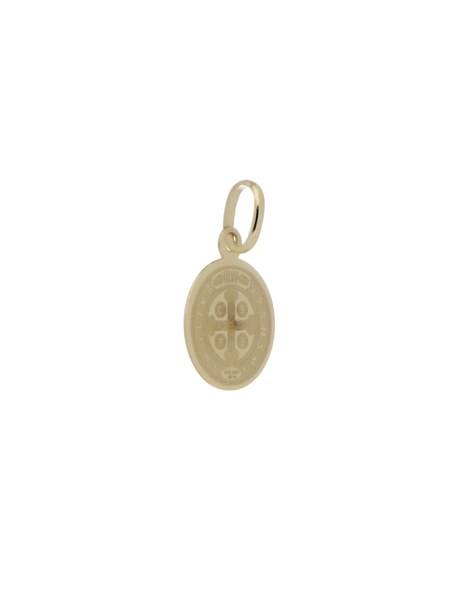 Medalla redonda Dinasti San Benito de oro 14 K