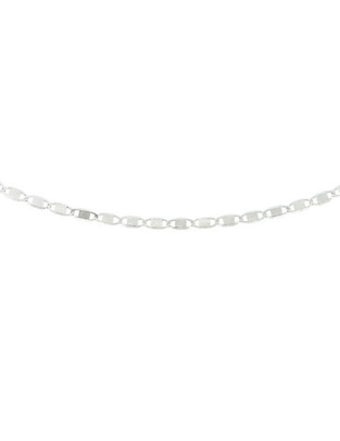 Collar de eslabones de oro blanco 14 K Collar de eslabones de oro blanco 14 K