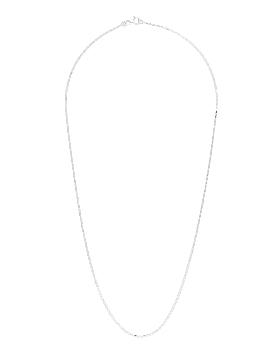 Collar eslabones de oro blanco 14 K 2