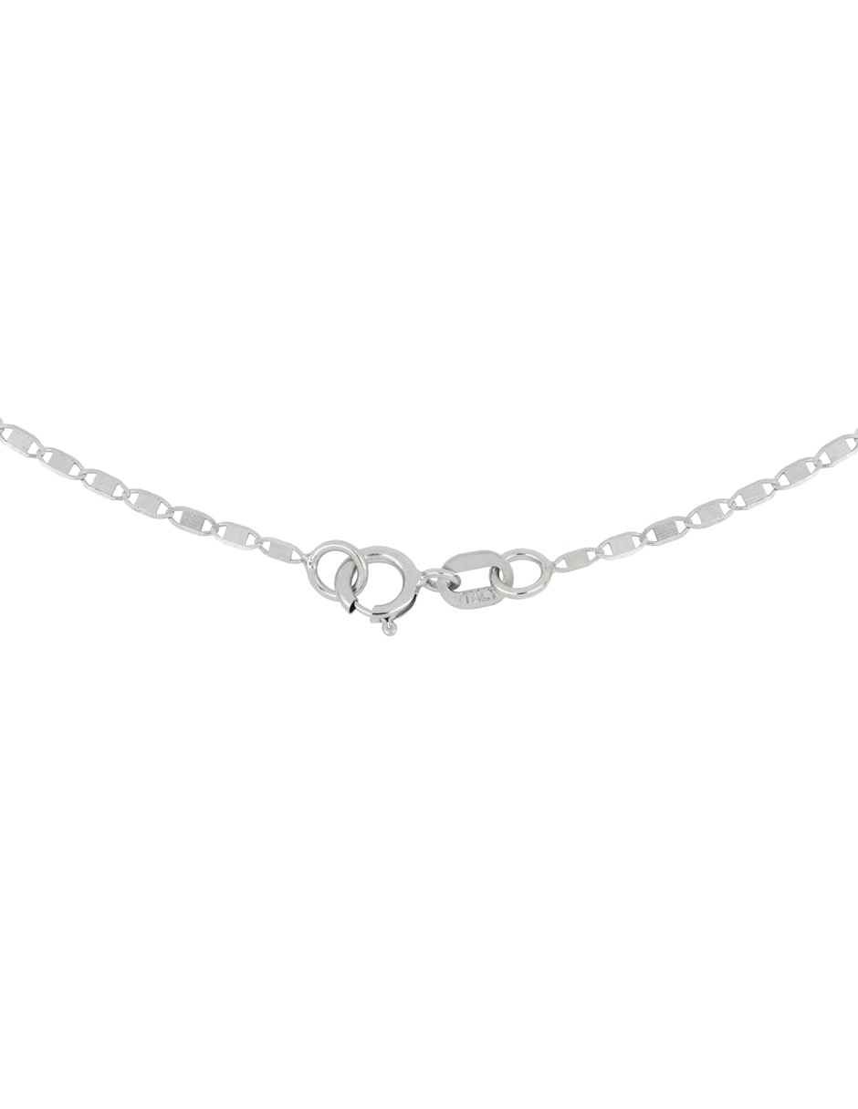 Collar eslabones de oro blanco 14 K 3