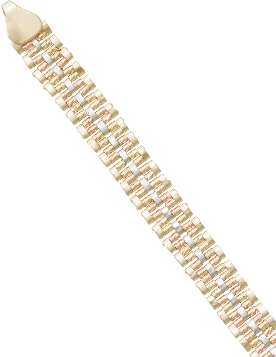 Pulsera de oro 14 k con acabado brillante