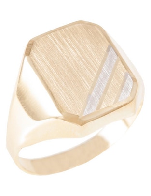 Anillo redondo de oro mate 1