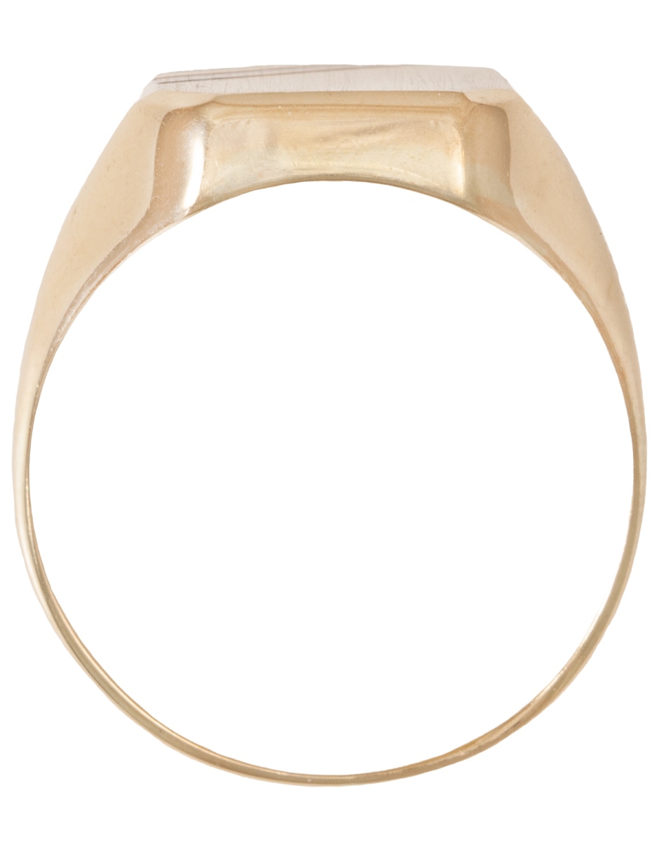 Anillo redondo de oro mate