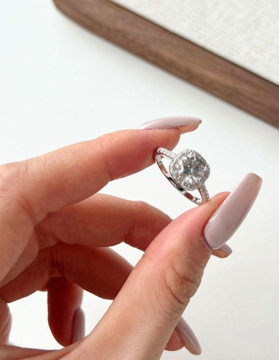 Anillo de compromiso de plata P 925 4