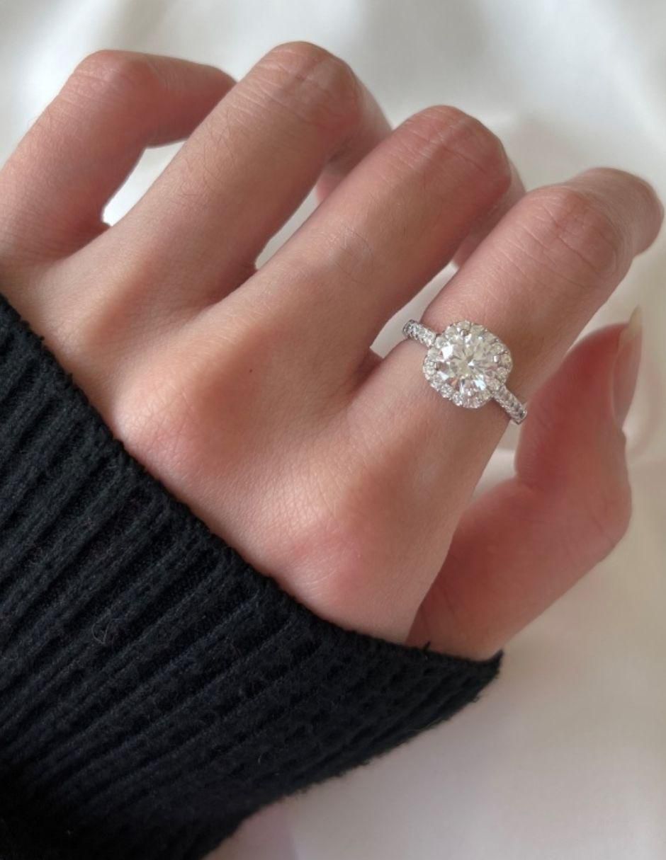 Anillo de compromiso de plata P 925 3