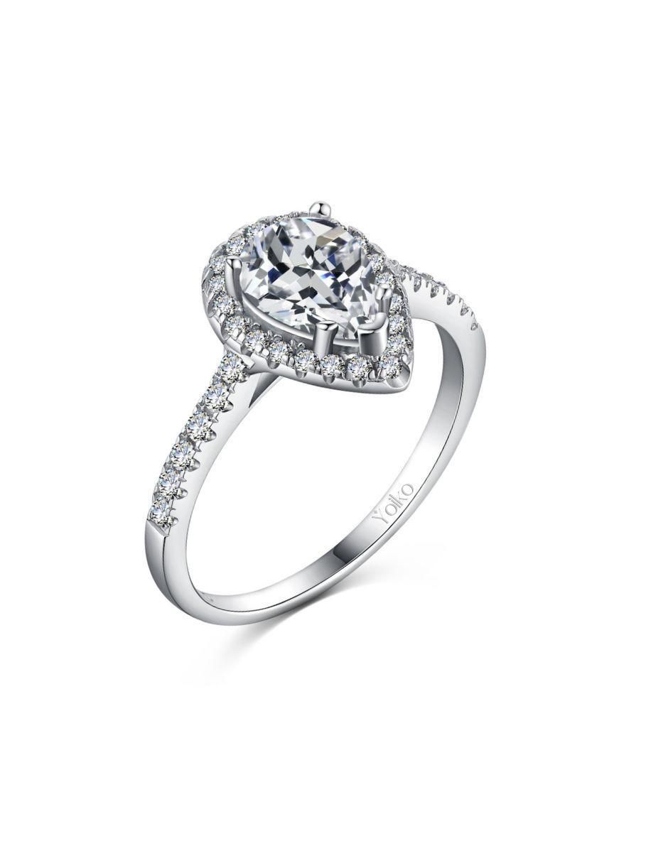 Anillo de compromiso de plata P 925 5