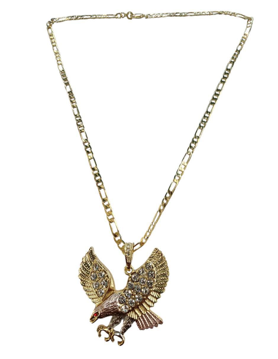 Collar con dije de águila Limerence By Claudia Herrera Ave de oro laminado 14 K