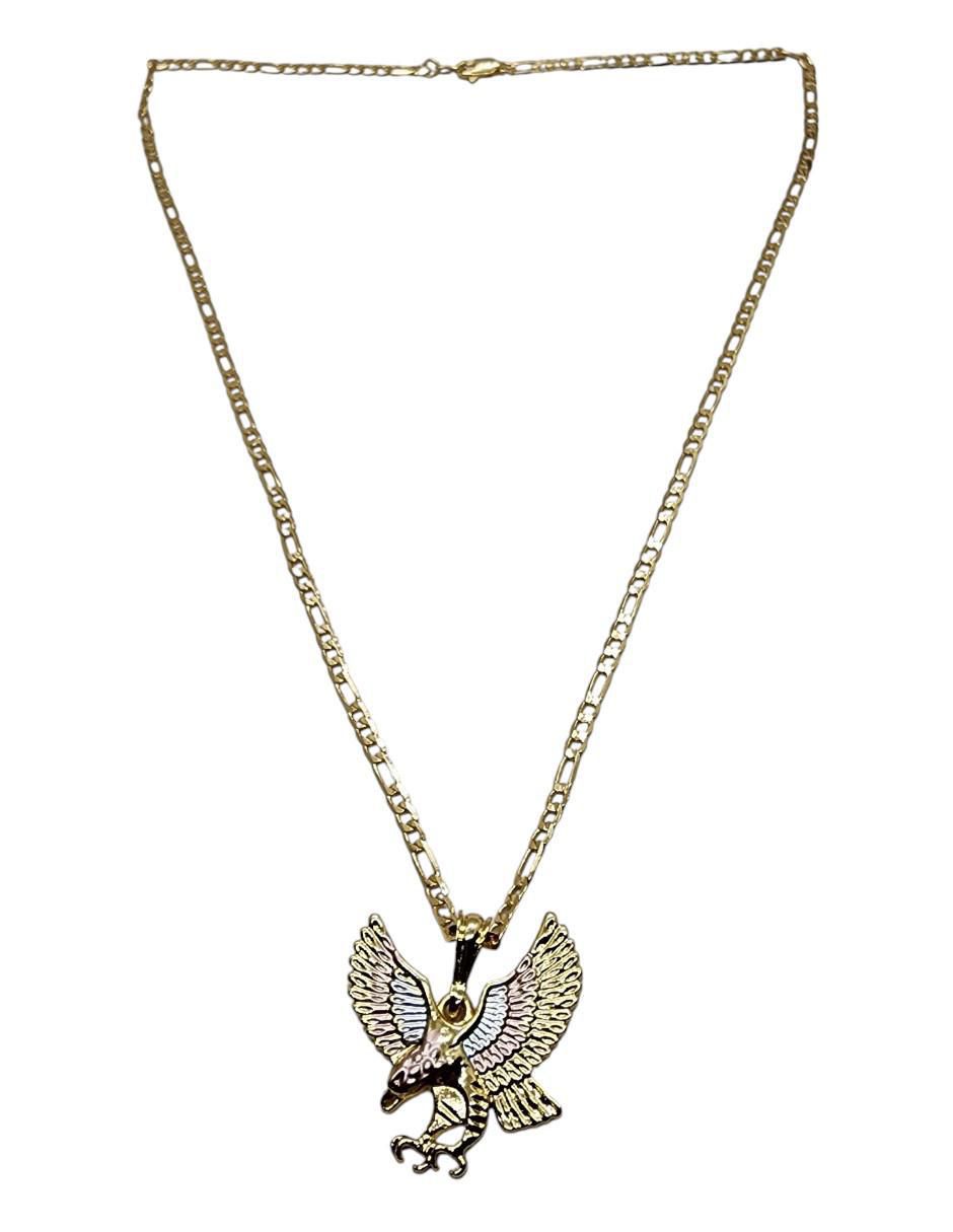 Collar con dije de águila Limerence By Claudia Herrera Ave de oro laminado 14 K