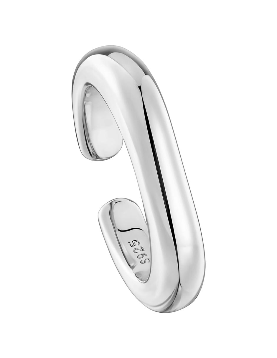 Anillo redondo Line P 925 de plata brillante 4