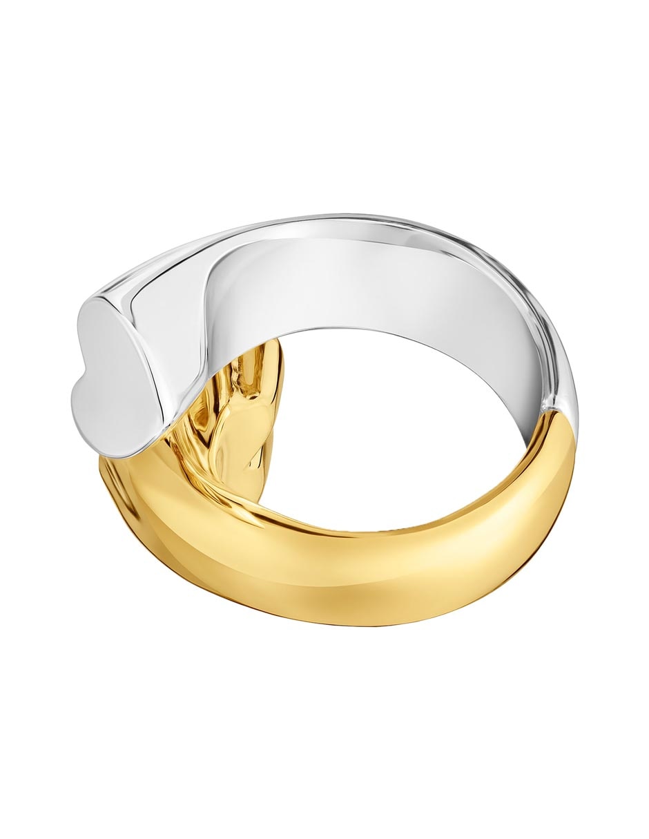 Anillo de oso de plata P 925 con acabado baño de oro
