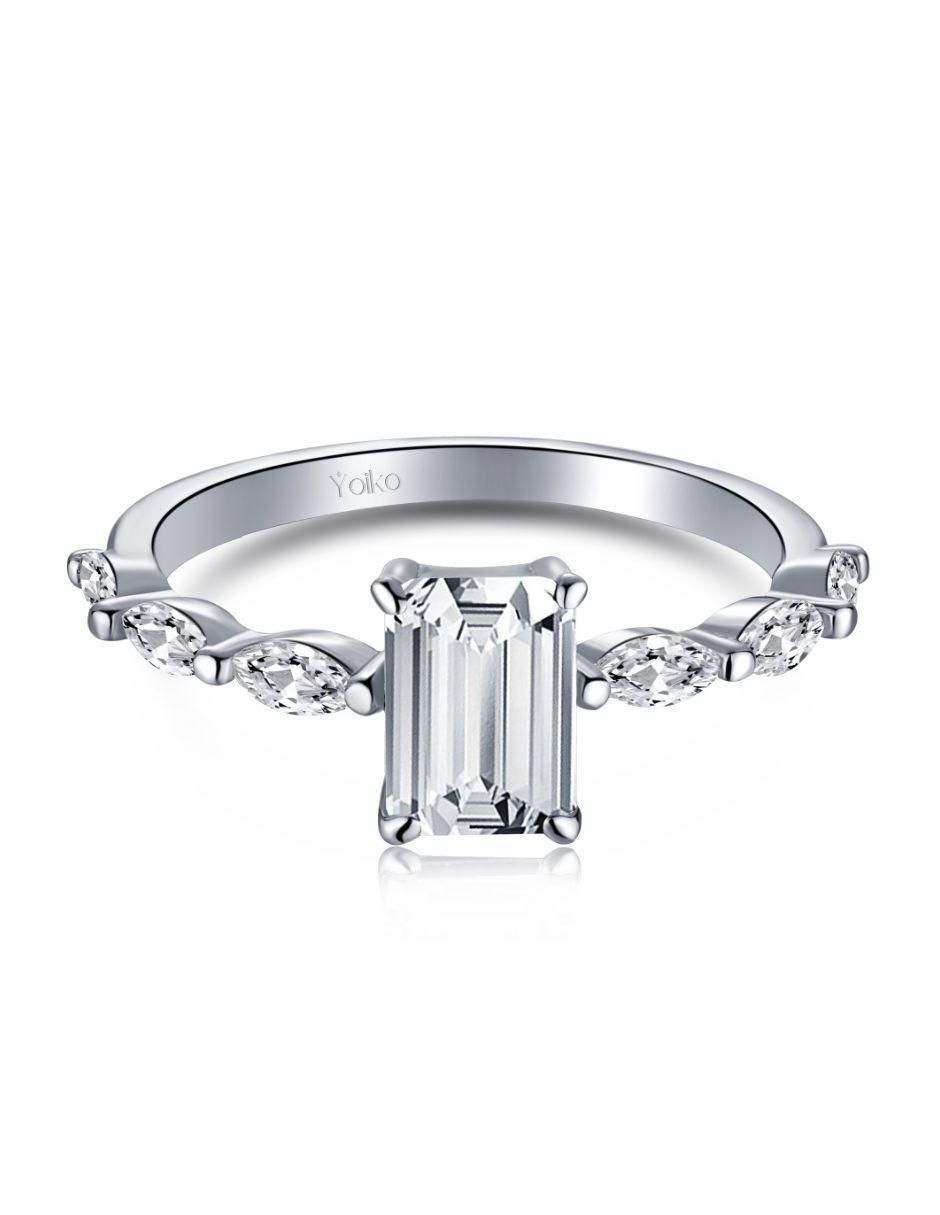 Anillo de compromiso de plata P 925 Anillo de compromiso de plata P 925