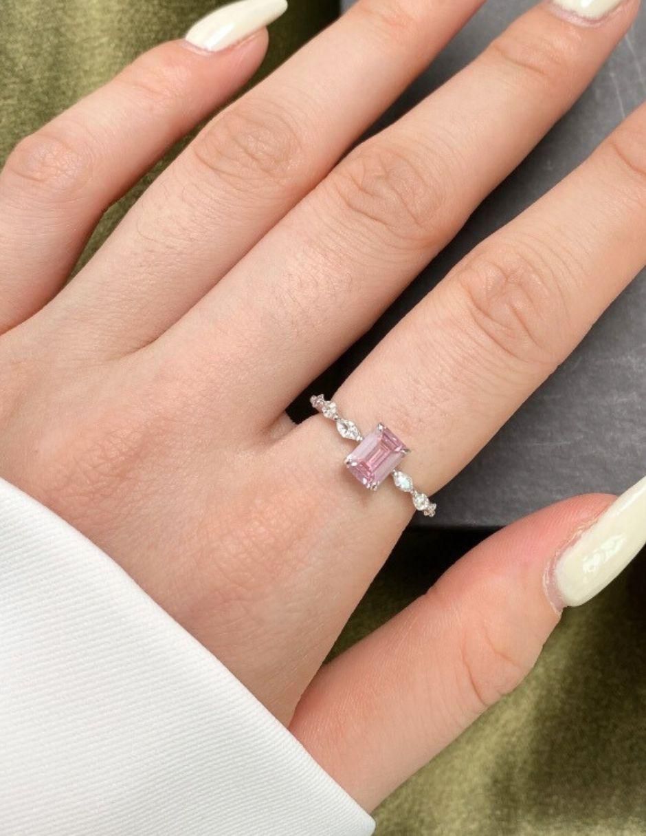 Anillo de compromiso de plata P 925 2