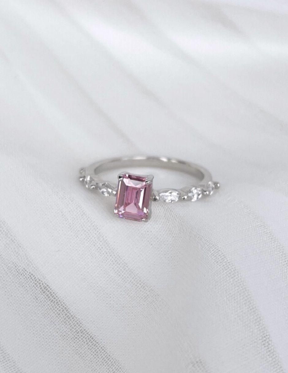 Anillo de compromiso de plata P 925 4