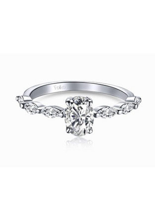 Anillo de compromiso de plata P 925 Anillo de compromiso de plata P 925