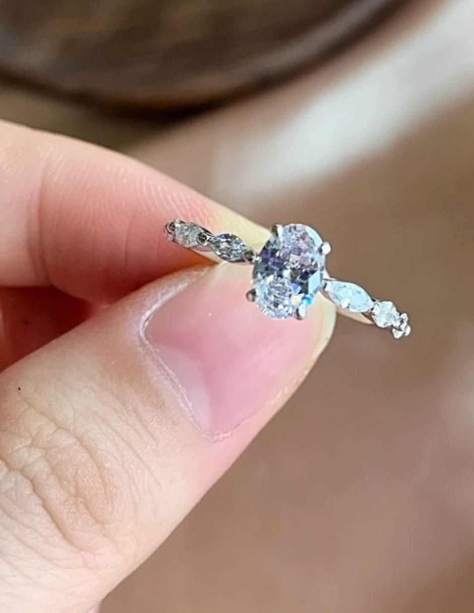 Anillo de compromiso de plata P 925 5