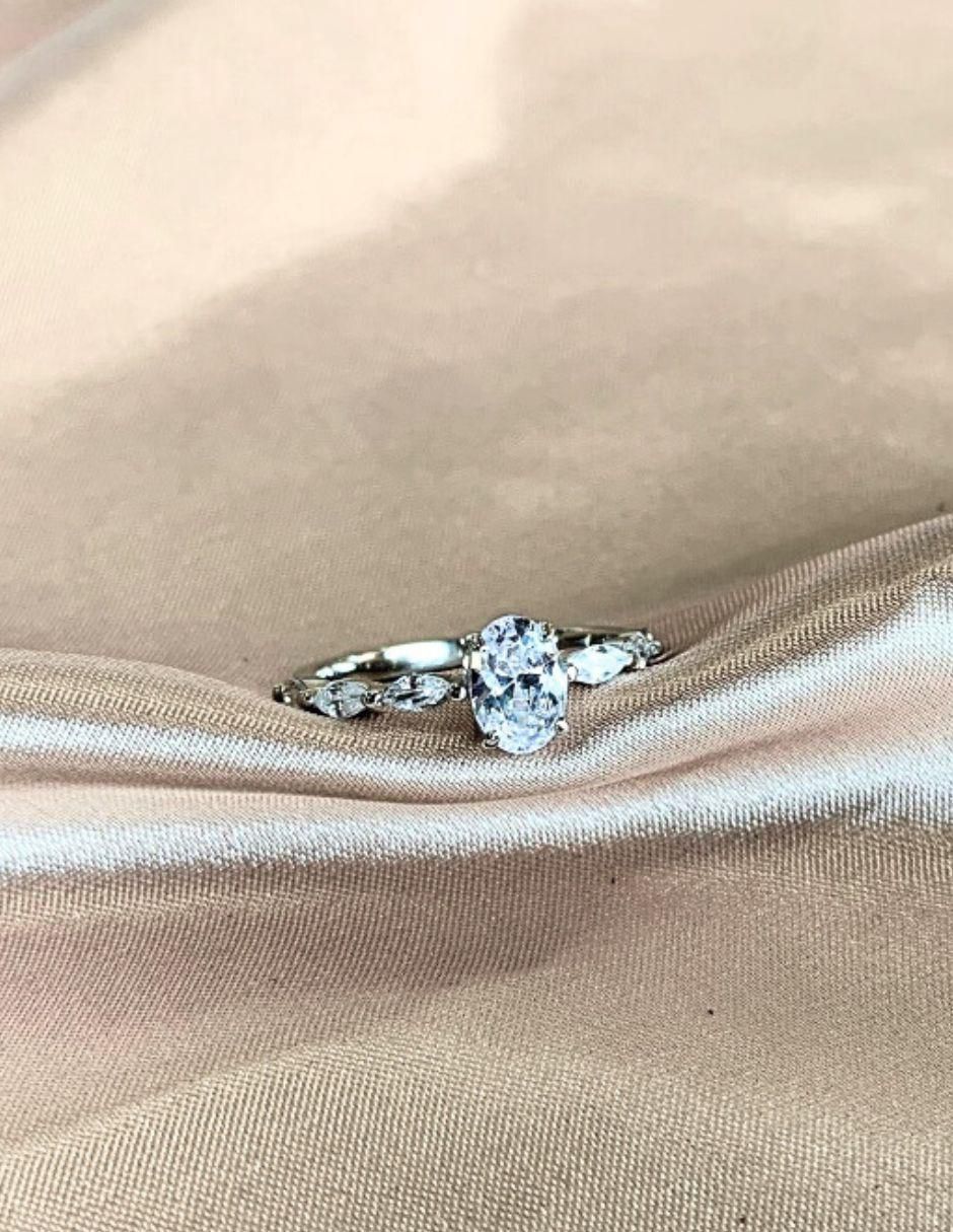 Anillo de compromiso de plata P 925 3
