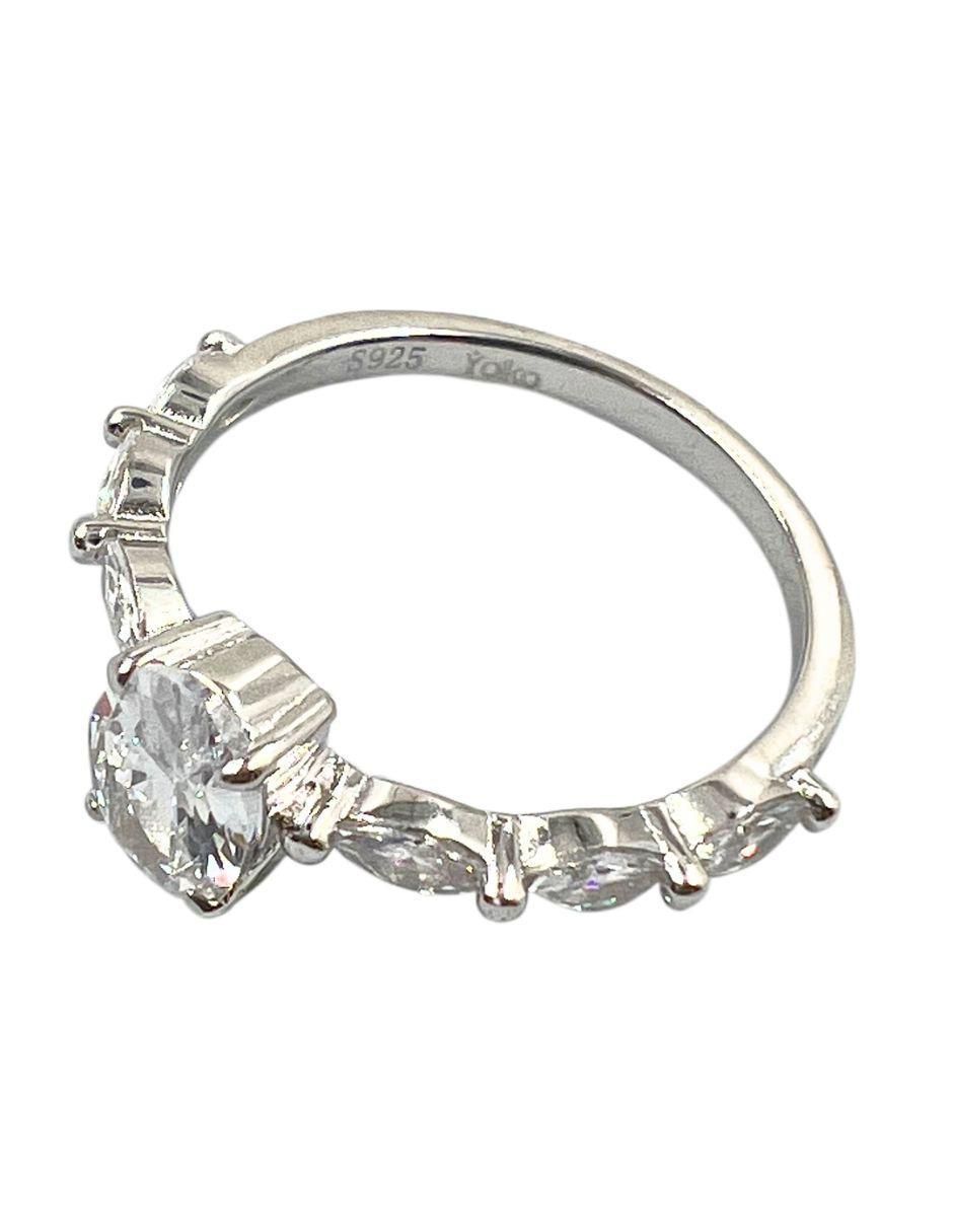 Anillo de compromiso de plata P 925 2