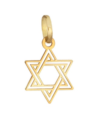Dije de estrella Dinasti de oro amarillo 14 K