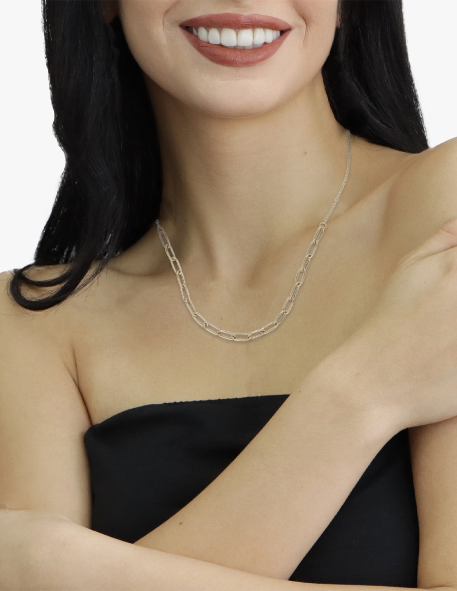 Gargantilla de eslabones de oro amarillo 14 K