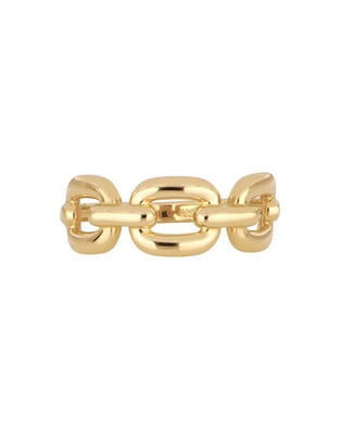 Anillo de eslabones 14 k de oro amarillo pulido