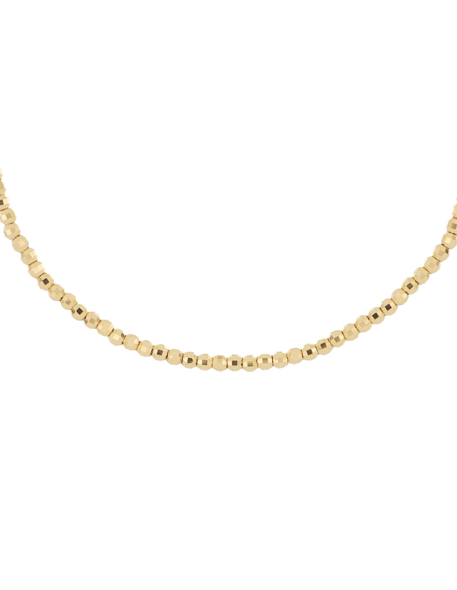 Pulsera de oro amarillo 14 k con acabado diamantado 2
