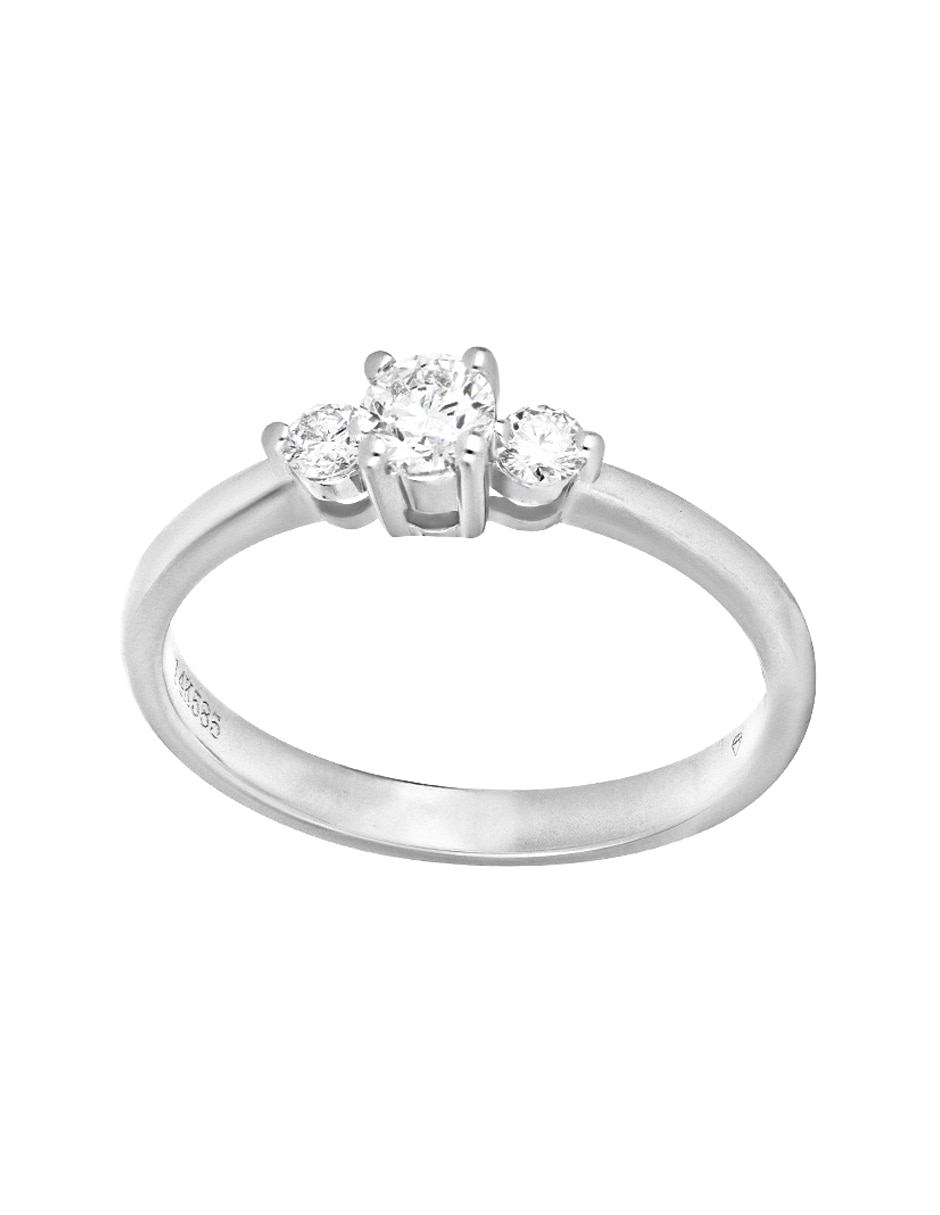 Anillo de compromiso de oro blanco 14 k Valoro Ever for You diamante