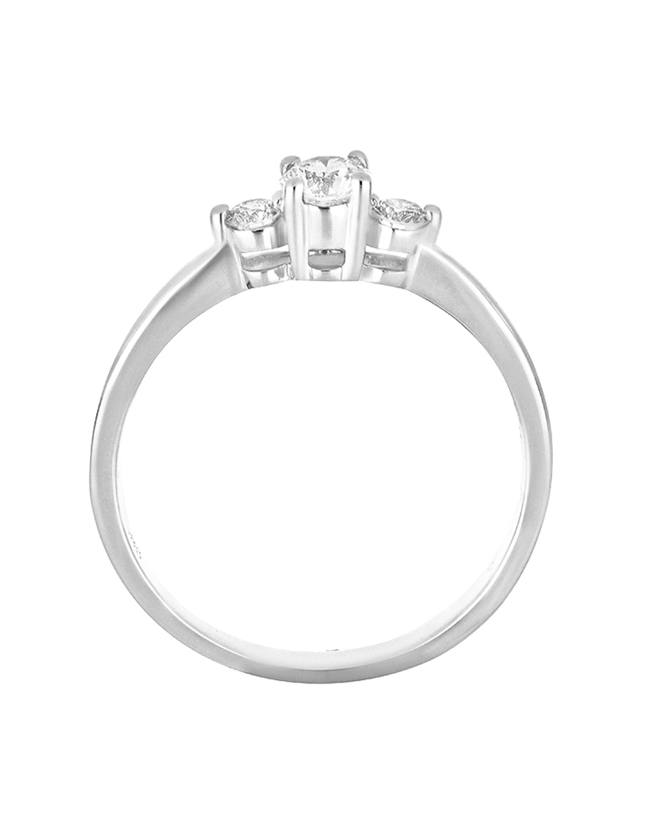 Anillo de compromiso de oro blanco 14 k Ever for You diamante