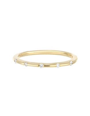 Anillo Ever for You 14 k de oro amarillo diamante liso 1