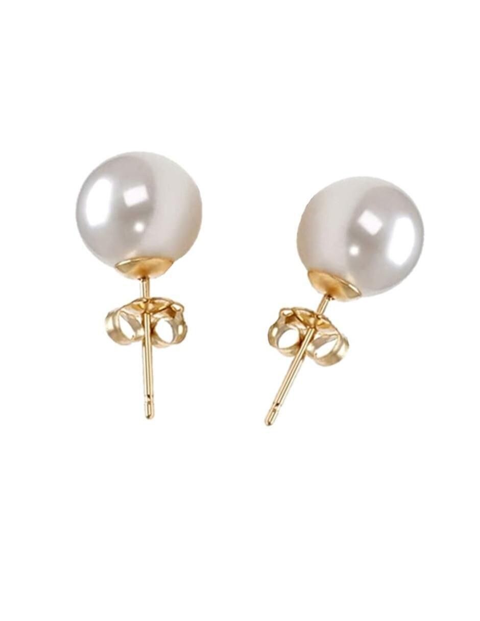 Broqueles de esfera de oro perla